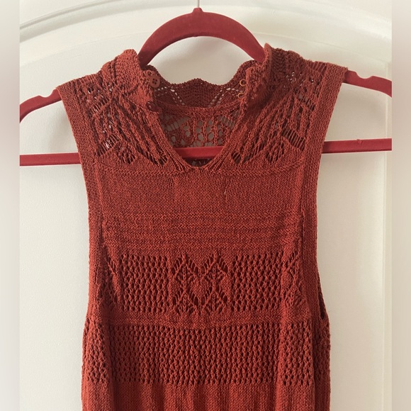 Anthropologie Crochet Knit Midi Dress XS - Picture 7 of 9